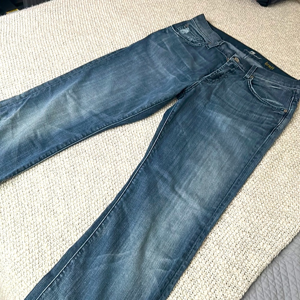 7 off all mankind BRETT boot cut jeans size 29 - Picture 5 of 10